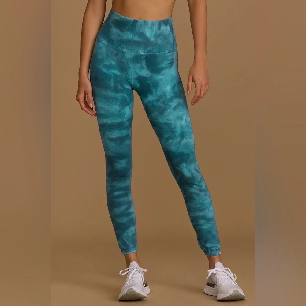 FP Movement by Free People Good Karma in Vibrant Blue Tie-Dye Leggings - Picture 1 of 7